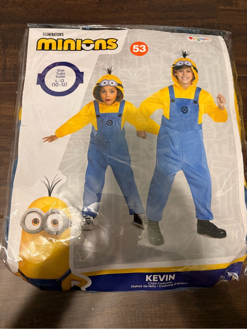 Minions Kevin Kids Costume - Yellow & Blue (Size 10-12)- New